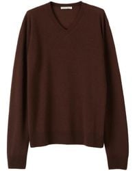 The Row - V-Neck Cashmere Sweater - Lyst