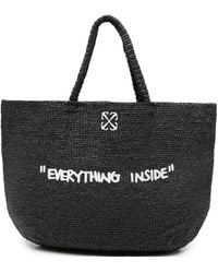 Off-White c/o Virgil Abloh Goods Quote Tote Bag in Black for Men