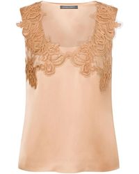 Alberta Ferretti - Top Con Ricamo A Fiori - Lyst