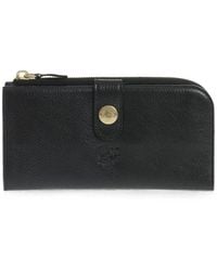 Il Bisonte - Hammered Leather Engraved-Logo Wallet - Lyst