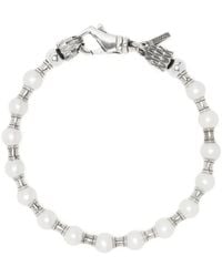 Emanuele Bicocchi - Pearl Slim-Chain Bracelet - Lyst