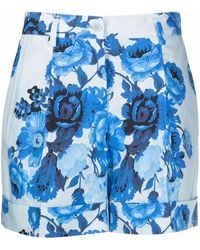 P.A.R.O.S.H. - Floral-Print High-Waisted Shorts - Lyst