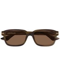 Montblanc - Square-Frame Sunglasses - Lyst
