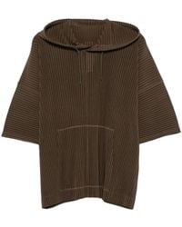 Homme Plissé Issey Miyake - Hoodie Plissé À Lien De Resserrage - Lyst