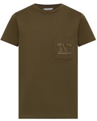 Max Mara - Papaia Logo-Embroidered T-Shirt - Lyst