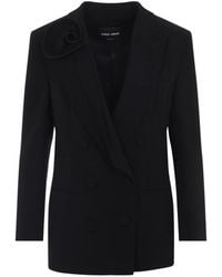 Giorgio Armani - Flower Double-Breasted Blazer - Lyst