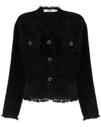 B+ AB - V-Neck Brushed-Finish Cardigan - Lyst