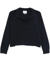 Kujten - Aenora Polo-Collar Raglan-Sleeve Sweater - Lyst