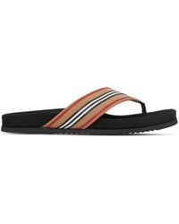 Burberry - Infradito Icon Stripe - Lyst