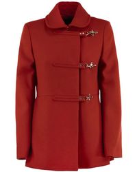 Fay - Hook-And-Eye Fastening Single-Breasted Coat - Lyst