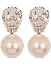 Jennifer Behr - Crystal-Pearl Earrings - Lyst