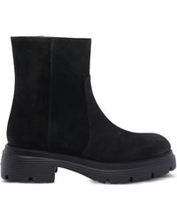 Stuart Weitzman - Zip-Detail Suede Boots - Lyst