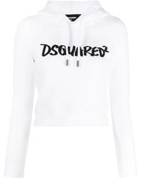 DSquared² - Logo-Print Long-Sleeve Hoodie - Lyst