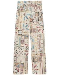 Momoní - Printed Straight Trousers - Lyst