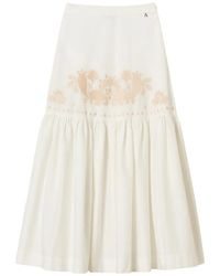 Twinset - Jupe À Fleurs Brodées - Lyst