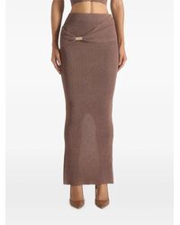 Manière De Voir - Amy Asymmetric Midaxi Skirt With Hardware Detail - Lyst