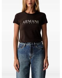 ARMANI EXCHANGE - Logo-Print Short-Sleeved T-Shirt - Lyst