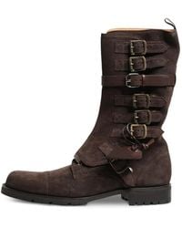 Dolce & Gabbana - Multi-Buckle Leather Ankle Boots - Lyst