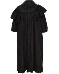 Simone Rocha - Puff-Sleeve Ruffled Shirt Dress - Lyst