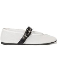 Miu Miu - Mesh Logo-Embroidered Ballet Flats - Lyst