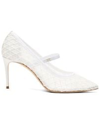 Casadei - Julia Mesh-Upper Heeled Pumps - Lyst