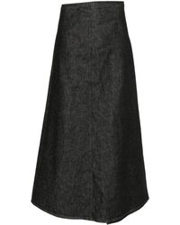 Yohji Yamamoto - Pleat-detail A-line Skirt - Lyst