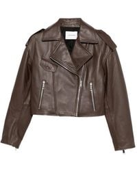 Yves Salomon - Zip-Fastening Leather Jacket - Lyst