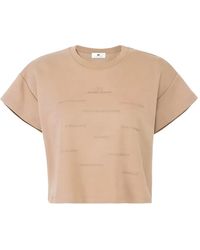 Elisabetta Franchi - Jersey T-Shirt With Lettering Print - Lyst