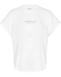 Brunello Cucinelli - T-shirt en coton à slogan imprimé - Lyst
