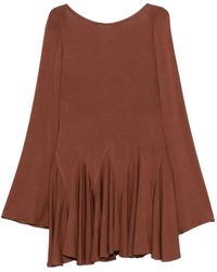 Axel 113 - Bell Flared-Sleeve Mini Dress - Lyst