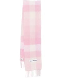 Acne Studios - Sciarpa A Quadri Con Frange - Lyst