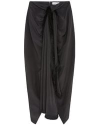 16Arlington - Tanaro Fringed-Trim Midi Skirt - Lyst