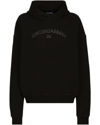 Dolce & Gabbana - Hoodie en coton à logo imprimé - Lyst