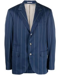 Brunello Cucinelli - Pinstripe-Print Single-Breasted Blazer - Lyst