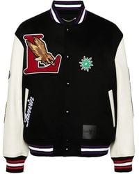 Lanvin - Logo-Patch Varsity Jacket - Lyst