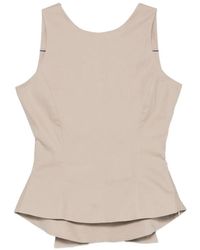 MOUTAKI - Bow-Detail Peplum Blouse - Lyst