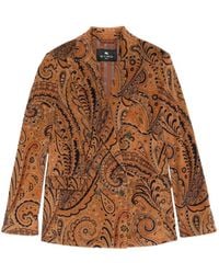 Etro - Blazer Croisé À Motif Cachemire - Lyst