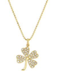 Jennifer Meyer - Large Clover Diamond Necklace - Lyst