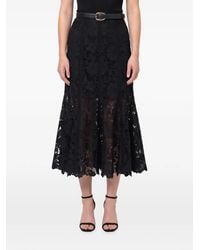 Self-Portrait - Lace Midi Skirt - Lyst
