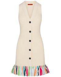 Simon Miller - Maven Fringe-Trimmed Knitted Mini Dress - Lyst