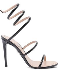 Rene Caovilla - Cleo Spiral-Wrap Patent-Leather Sandals - Lyst