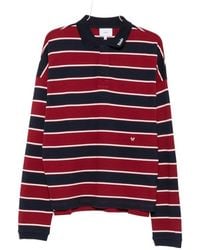 Rhude - Striped Long-Sleeve Polo Shirt - Lyst