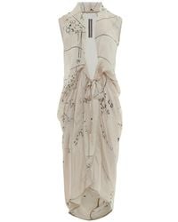 Rick Owens - Sleeveless Draped Dress - Lyst