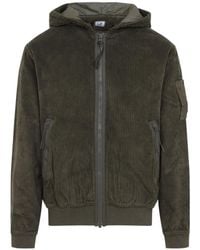 C.P. Company - Corduroy Zip-Up Hooded Jacket - Lyst