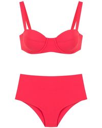 Isolda Vermelho High-waisted Bikini Set - Red
