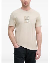 ARMANI EXCHANGE - Logo-Patch Palm-Print T-Shirt - Lyst