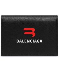Balenciaga - Mini Cash Tri-fold Leather Wallet - Lyst