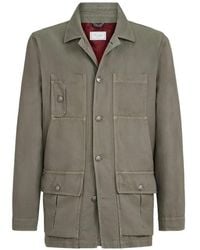 Brunello Cucinelli - Cotton And Linen Canvas Outerwear Jacket - Lyst