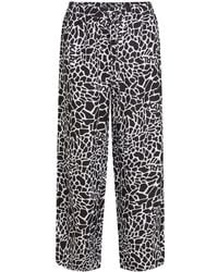 Karl Lagerfeld - Giraffe-print Wide-leg Trousers - Lyst