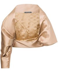 Alberta Ferretti - Asymmetric Satin Jacket - Lyst